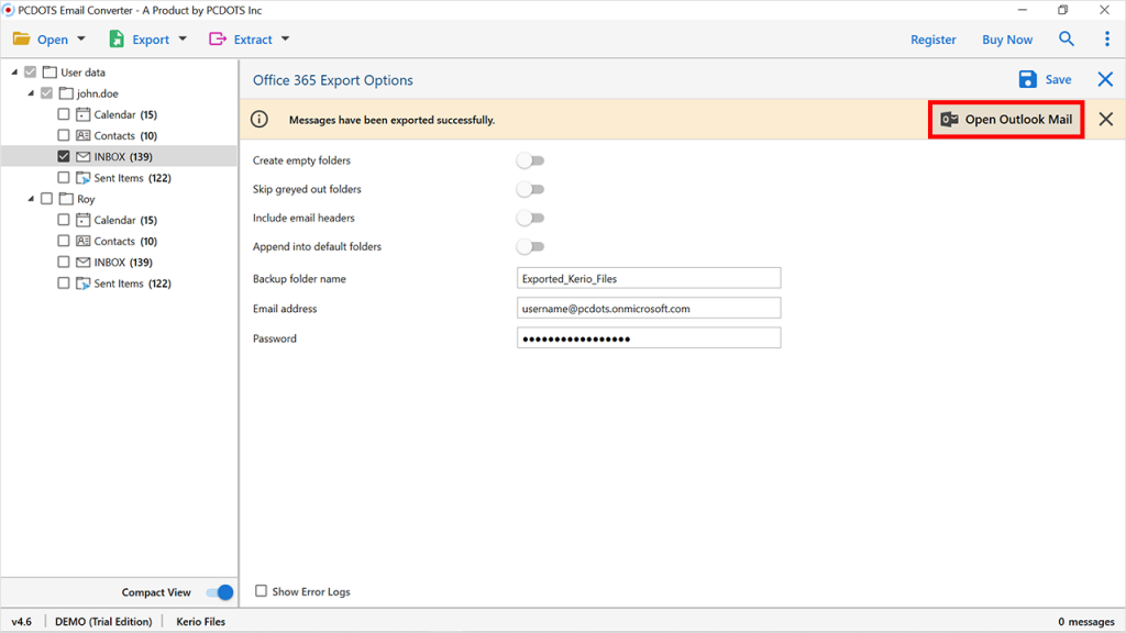 migrate kerio to office 365