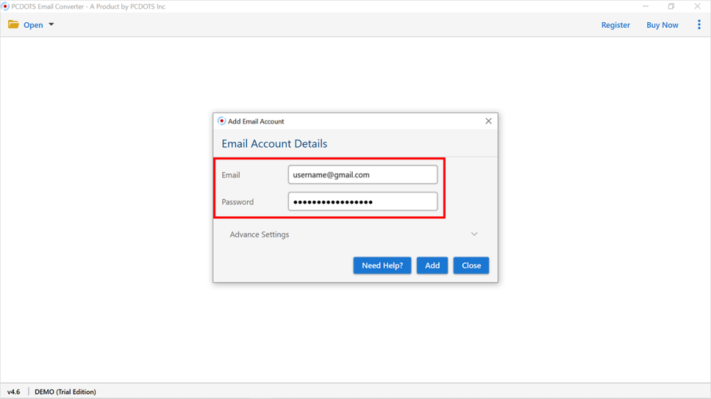 enter gmail login details