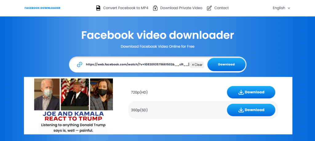 Facebook Video Downloader GetMyFB