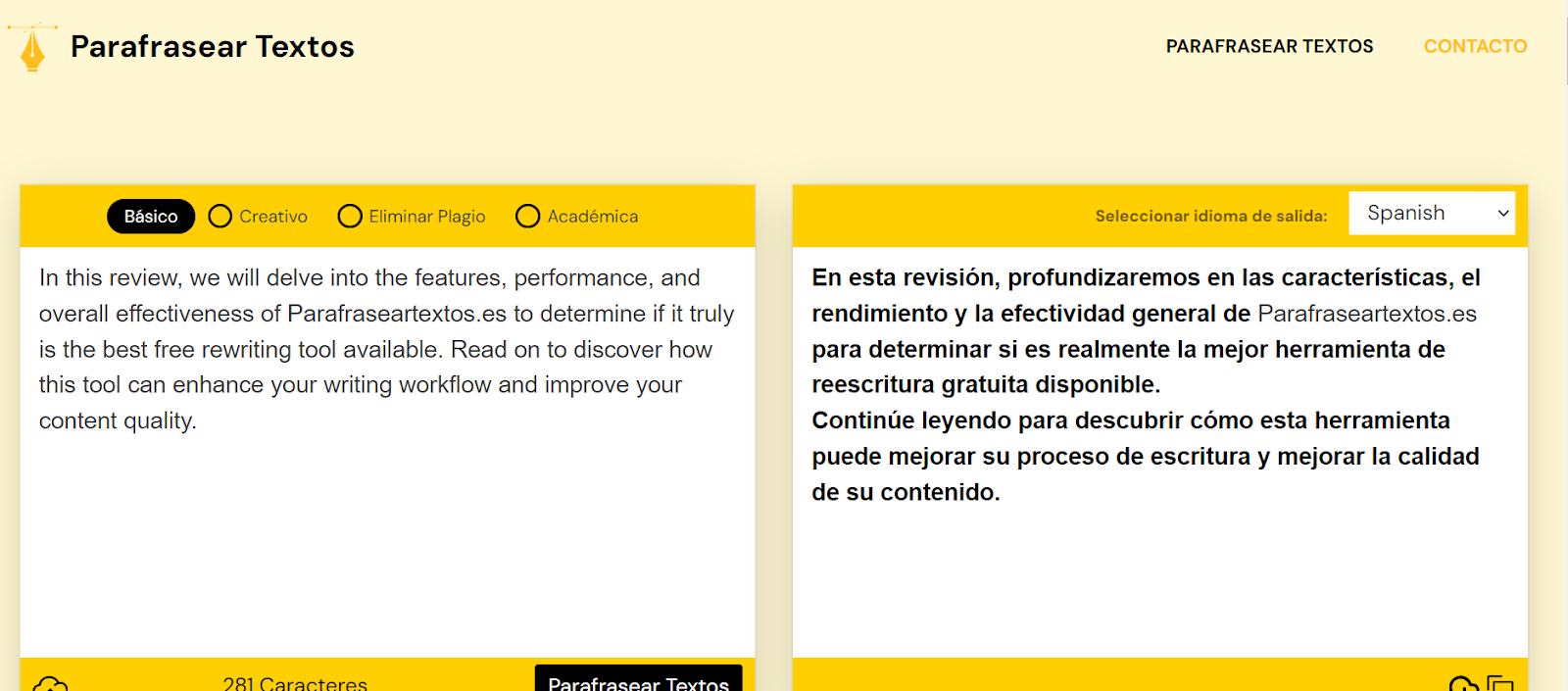 Revisión de Parafraseartextos.es: ¿Es la mejor herramienta de reescritura gratuita?